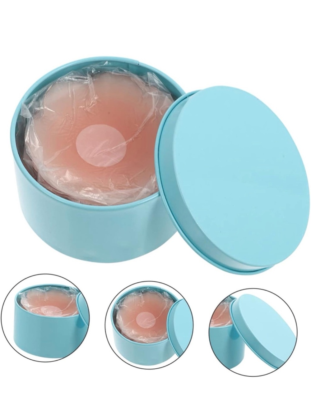Peach Silicone Nipple Covers - Reusable Adhesive Pasties (12 Pack) New with box - Picture 3 of 5